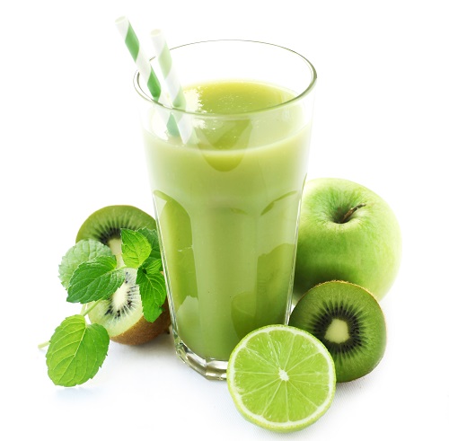 Suco verde com antioxidantes