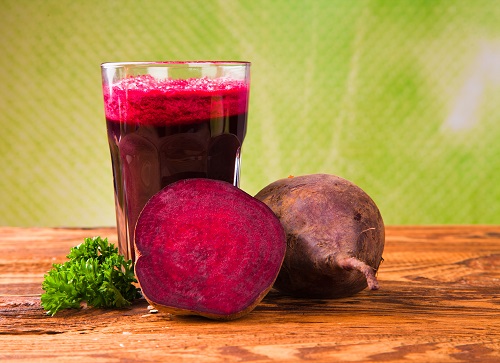 Beetroot juice,Healthy drink on wood