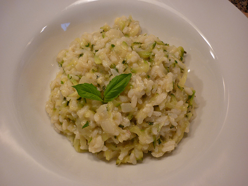 Receita de arroz com abobrinha refogada