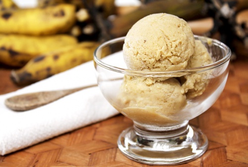 Sorvete de banana receita caseira