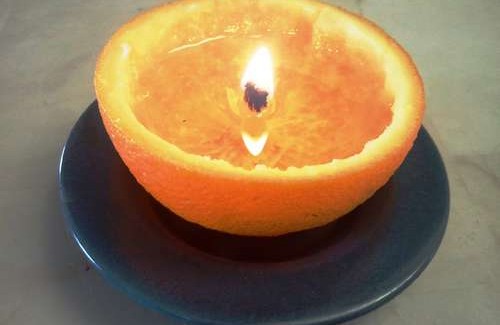 Casca de laranja para velas aromáticas