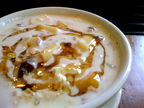 Creme de budwig no café da manhã