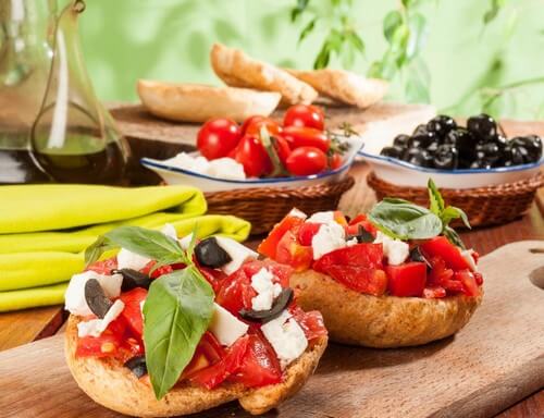 Exemplos de dieta mediterrânea