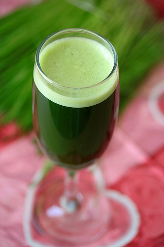 suco verde no jantar