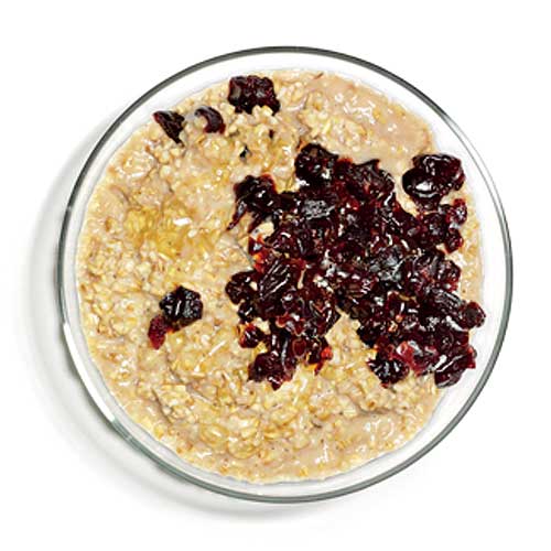 Granola com cerejas