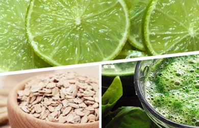 Perca peso com 3 alimentos: limão, aveia e espirulina