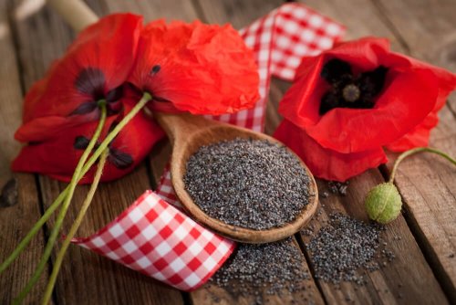 Sementes de papoula como esfoliante para a pele