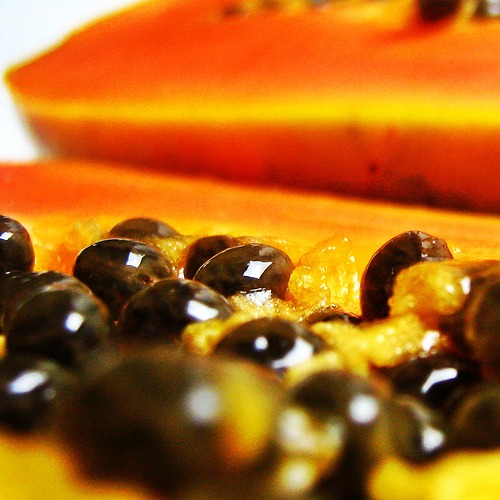 Comer sementes de mamão