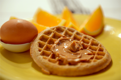 Waffle para café da manhã