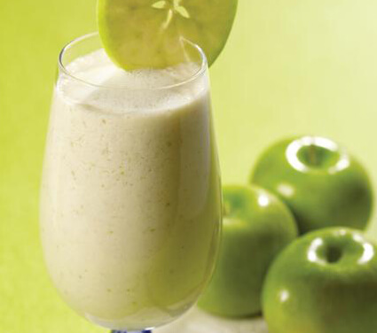 Vitamina aveia e maçã verde