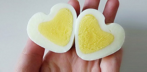 ovos na forma de coração