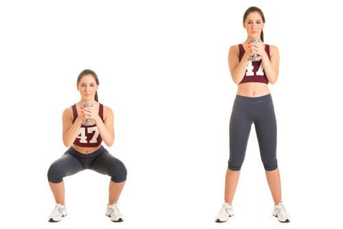 Agachamento para coxas e panturrilhas firmes