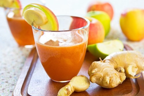 5 sucos bons com gengibre