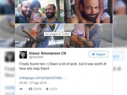 O "vendedor anônimo" Abdul e sua filha