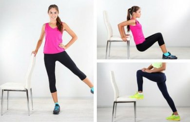 Fique em forma utilizando uma cadeira! Não perca estes 5 exercícios
