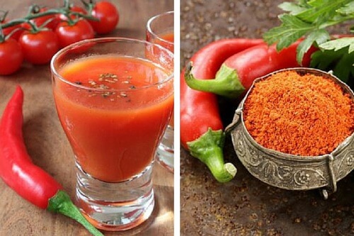 Sucos de pimenta-caiena para emagrecer, baixar o colesterol e aliviar a dor