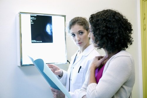 Imagem de uma mamografia