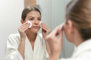 Limpeza facial com vinagre de maçã