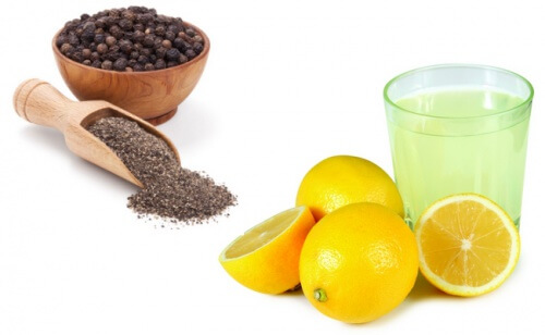 Remédio com limão, azeite de oliva e pimenta-do-reino
