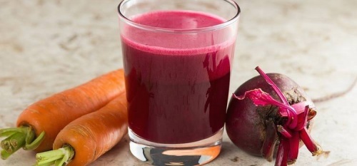 Suco purificador de beterraba e cenoura