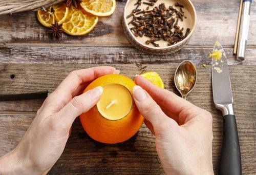 Aromatizante caseiro de laranja