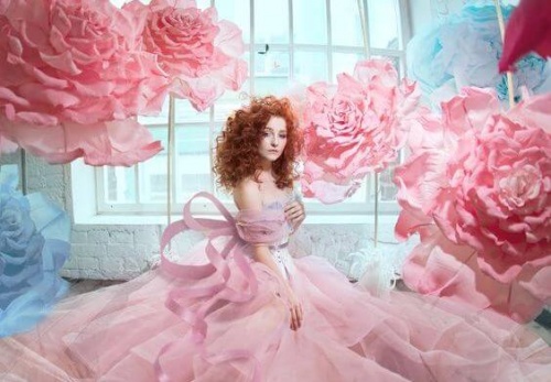 Mulher com rosas