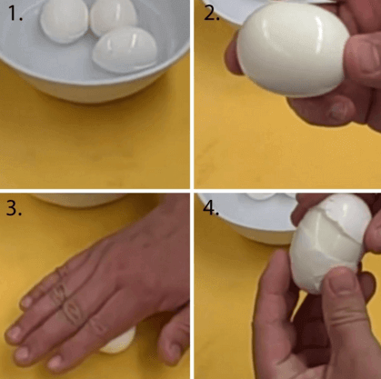 Tarefa de descascar ovo