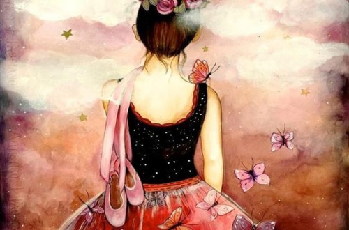 Bailarina com borboletas