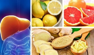 Desintoxicação hepática e renal com limão, toranja e gengibre