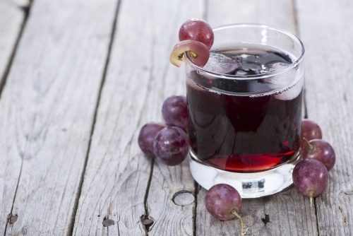 Suco de uva para a circulação