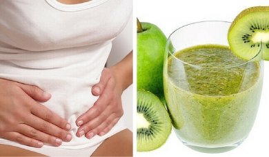 Batida de pera e kiwi contra o inchaço