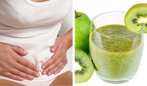 Batida de pera e kiwi contra o inchaço