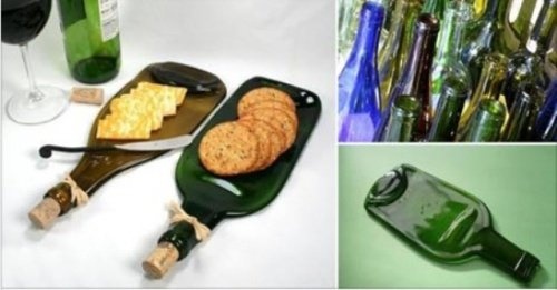 Como fazer uma tábua de lanches com uma garrafa de vidro