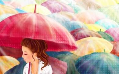 Para dias nublados, um guarda-chuva de cores!
