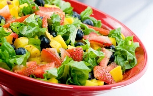 Hábitos alimentares com saladas