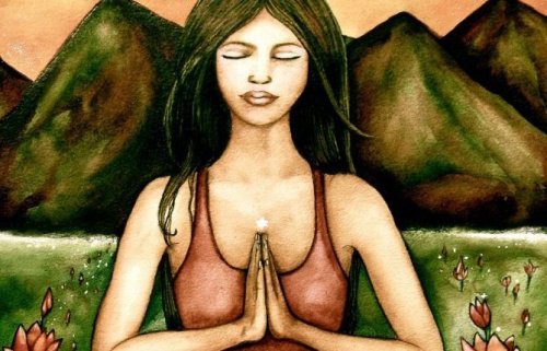 Mulher meditando