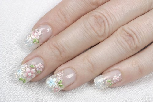 Unhas postiças pintadas