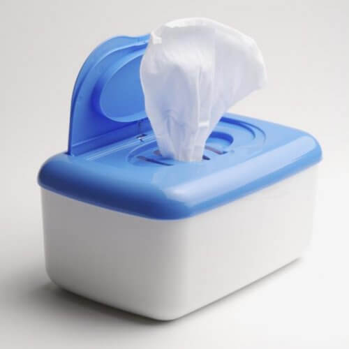 Lenços umedecidos para eliminar a poeira