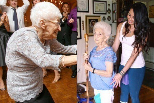 Mulher de 87 anos muda sua postura e sua vida graças à ioga