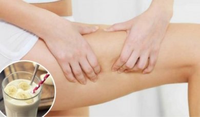 Batidas de banana para a retenção de líquidos