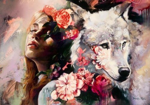 Pessoa com lobo