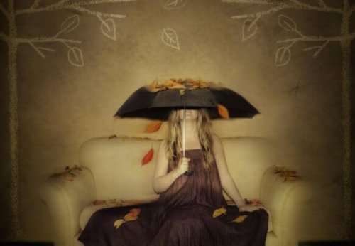 mulher_guarda_chuva_folhas
