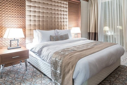 quarto aconchegante e luxuoso