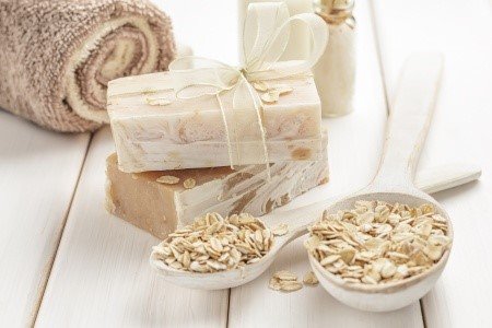 Sabonetes com aveia