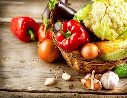 Alimentos orgânicos em uma dieta saudável