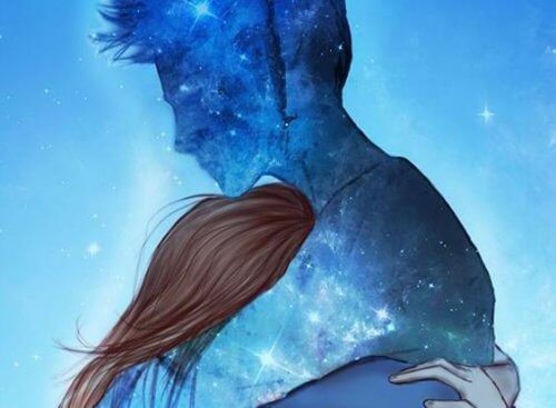 Homem abraçando mulher