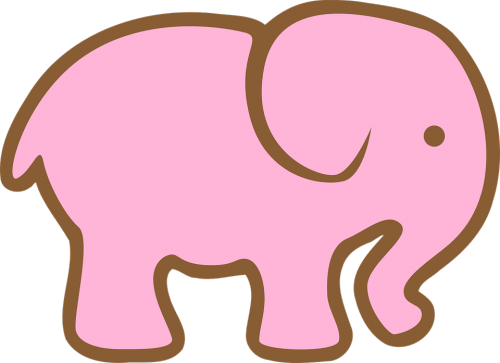 Elefante cor-de-rosa
