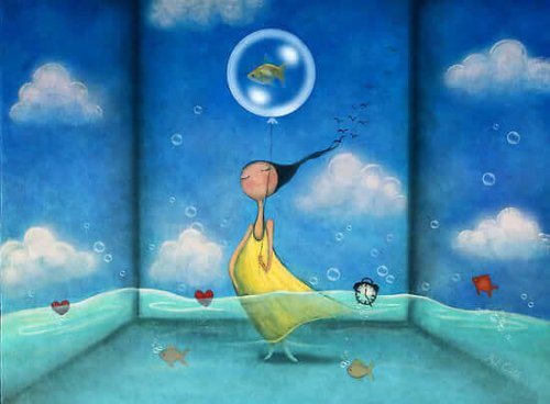 Mulher relaxando a mente para não se afetar