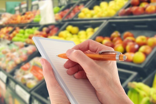 Lista para comprar alimentos de dieta
