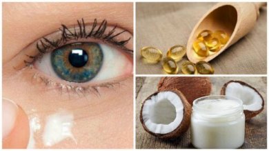 Creme de óleo de coco para o contorno dos olhos